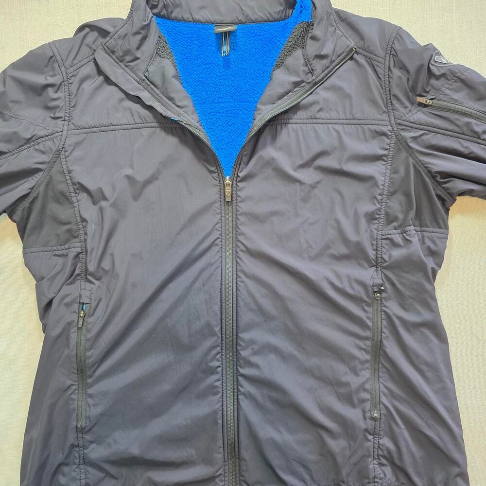 Kuhl The One Jacket Women's Navy and Blue XL Fleece Lined Zip Front